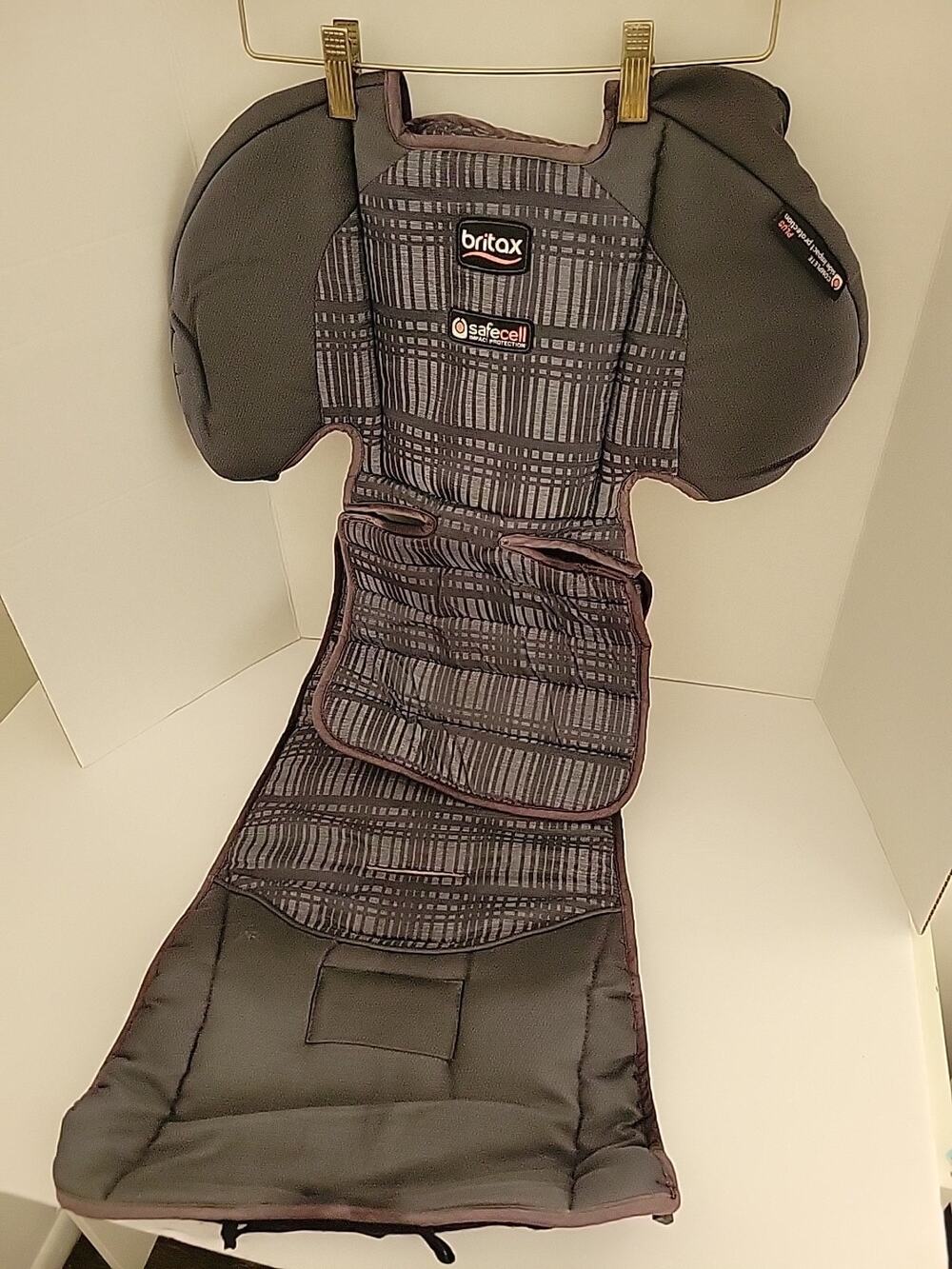 Britax Pioneer Kids Gray Booster Fabric Seat Cover Cushion Padding Lining Part